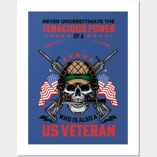 Never Underestimate a U.S. Veteran Wildman Posters and Art